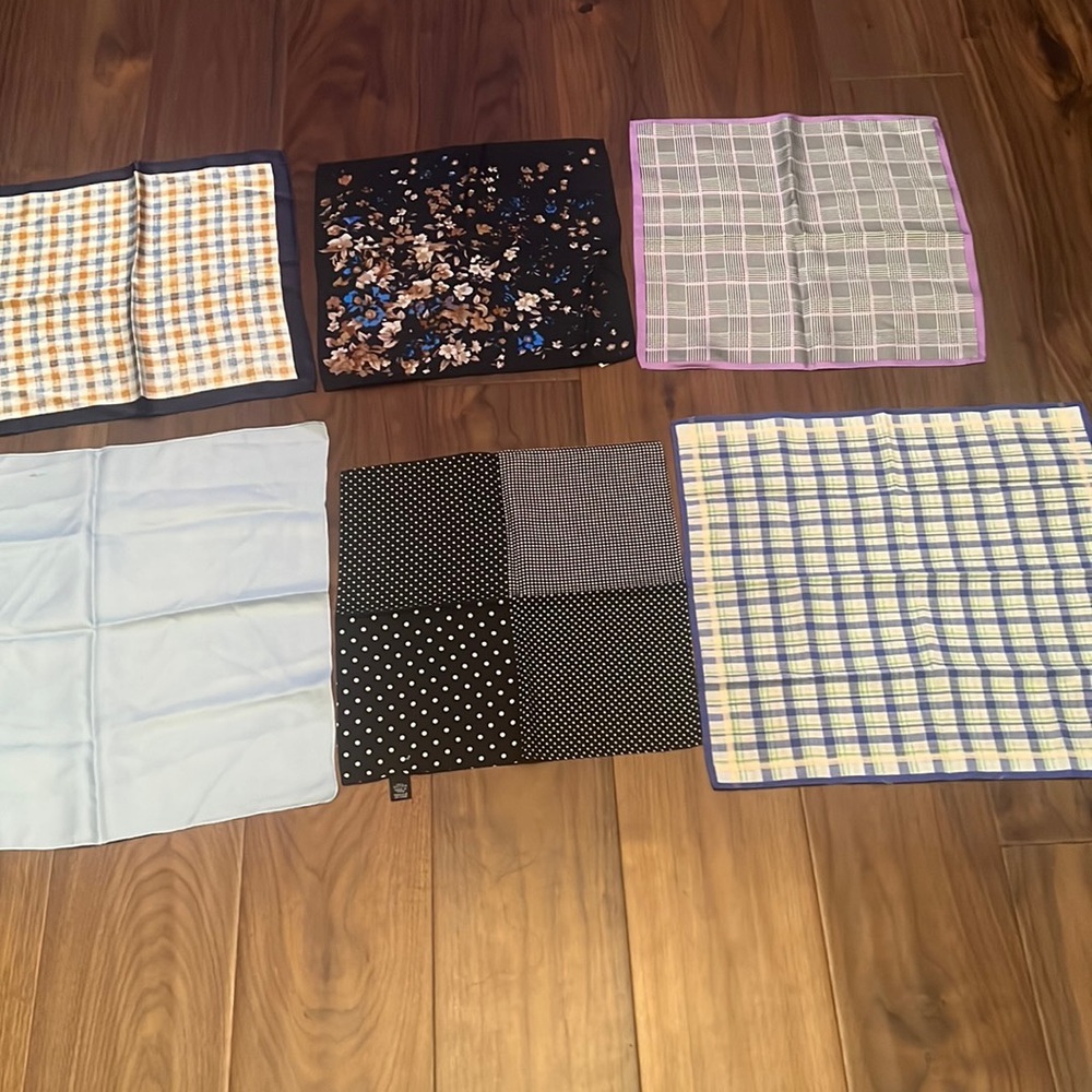 Set of 6 Pocket Squares